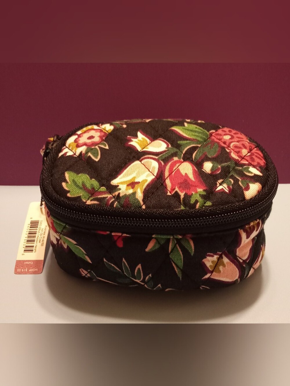 Vera Bradley Mini Zip Case in Hidden Hearts Cotton